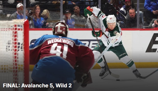 Playoff NHL: Colorado allunga, Minnesota ko 5-2
